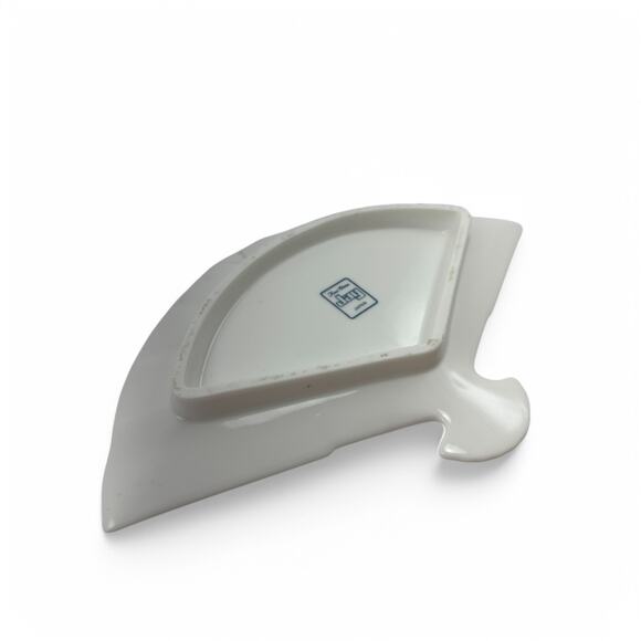 Vintage Jay Fine China Fan-Shaped Decorative Plate - Birds and Blossoms Design - Picture 7 of 11